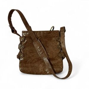 Jane August Genuine‎ Italian Leather Crossbody Bag Preppy